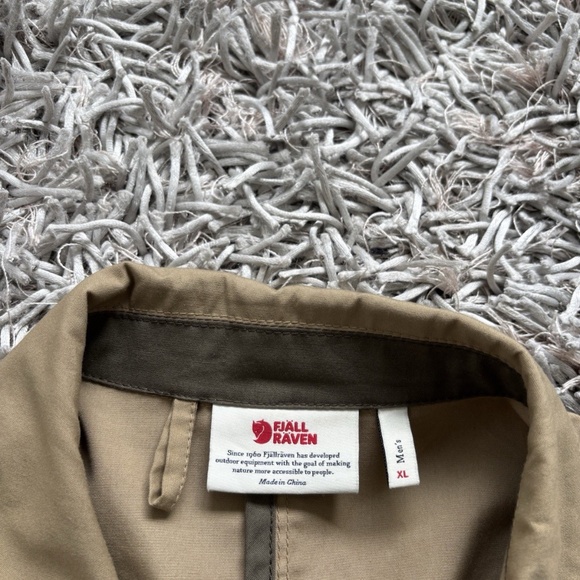 Fjallraven Travel Blazer G-1000 Cotton Utility Field Jacket Pockets Tan Sz XL - Picture 12 of 13